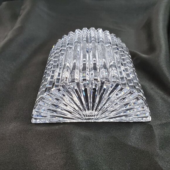 Vintage "Vide Poche" French Cut Crystal Trinket Dish Candle Holder Tea Light 4" - Picture 5 of 14